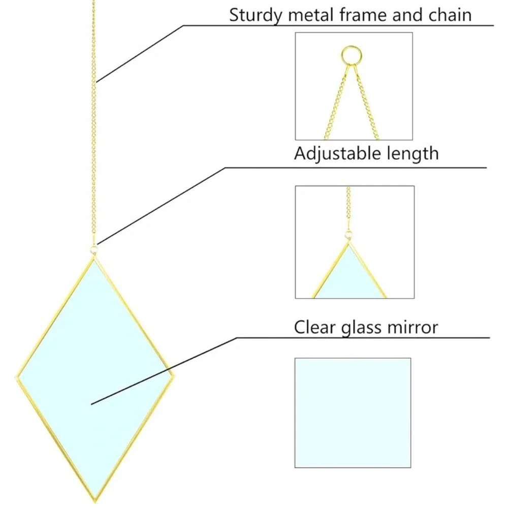Diamond Shaped Accent Mirrors